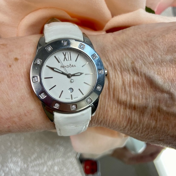 Pandora Imagine Grand Diamond Accented Bezel Stainless Steel Watch Swiss Made - Picture 9 of 16